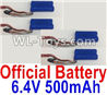 Wltoys 18403 RC Battery,6.4V 500mAh battery(4pcs)