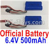 Wltoys 18404 Lipo Battery,6.4V 500mAh battery(2pcs)