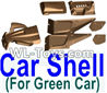 Wltoys 18429 Body shell cover& Left and Right Tail wing-Green