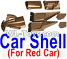 Wltoys 18429 Body shell cover& Left and Right Tail wing-Red