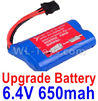 Wltoys 18629 Upgrade Battery Pack,6.4V 650mAh Battery(1pcs)-18629-0679