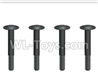 Wltoys 20404 0643 Round Head Machine Screws with cross media and Lower half tooth(4pcs)-2x14PWB5