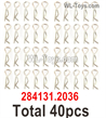 Wltoys 284010 Parts 284131.2036 40pcs RC Body Clips.R-Clips,RC Car body clips.