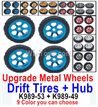 Wltoys 284010 Upgrade Parts Metal Drift Wheels Tires.You have 9 Colors to choose.