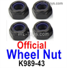 Wltoys 284010 Parts K939-43 M2 lock nut set for the Wheel.Offical Wheel Nut for the Wheel.