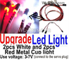 Wltoys 284010 Upgrade Parts LED light unit.Total 4pcs Light,Which include 2x Red and 2x White light .The Light voltage is 3-7V.