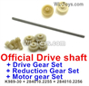Wltoys 284010 Parts Official Central Drive shaft,Drive Gear,Reduction Gear and Motor gear set. Wltoys 284010 Parts Official Central Drive shaft,Drive Gear,Reduction Gear and Motor gear set.