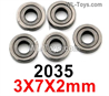 Wltoys 284010 Parts 284131-2035 Bearings.The size is 3X7X2mm.Total 5pcs.