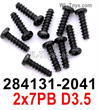 Wltoys 284010 Accessories 284131-2041 Screws.2x7PB D3.5.Phillips round head tapping screws.Total 10pcs.