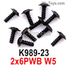 Wltoys 284010 Accessories K989-23 Screws.2x6PWB W5 screw set.Total 10pcs.