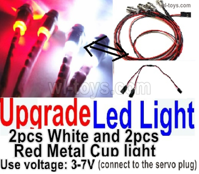 Wltoys 284131 Upgrade LED light unit+ 1x 1-TO-2 Convert Wire.The LED light includes the 2x Red and 2x White light.The voltage is 3-7V.
