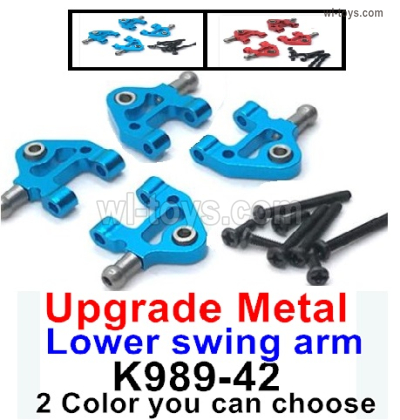 Wltoys 284131 Upgrade Metal Lower swing arm.K989-42.Total 4pcs.2 Color you can choose.
