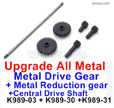 Wltoys 284131 Upgrade Metal Drive Gear,Metal Reduction Gear and Metal Central Drive shaft.