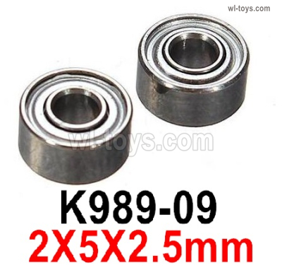 Wltoys 284131 K989-09 Bearing(2X5X2.5mm)-2pcs.