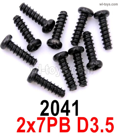 Wltoys 284131 Screws.2041 Screws.2x7PB D3.5.Phillips round head tapping screws.