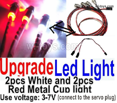 Wltoys 284161 Upgrade Parts LED light unit.Total 4pcs Light,Which include 2x Red and 2x White light .The Light voltage is  3-7V.