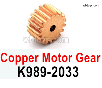 Wltoys 284161 Parts K989-2033 Metal Copper Motor gear.