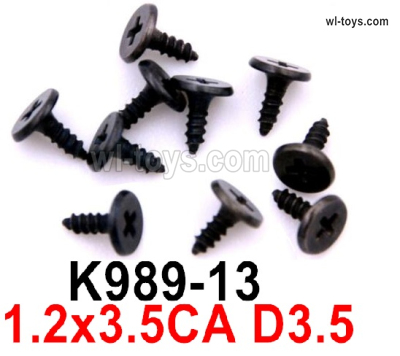 Wltoys 284161 Parts K989-13 Screws.1.2x3.5CA D3.5 screw set.