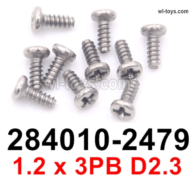 Wltoys 284161 Parts 284010-2479 Screws.1.2X3PB D2.3 Screw set.