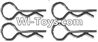 Wltoys A313 Clips,R-Clips,R-shape Pin- 1X22.2MM(4pcs)-K939-49