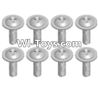 Wltoys A333-43 Spare Parts- Round head screw with dielectric(M2.5X6X6)-8pcs,Wltoys A333 Rc Car Spare Parts Replacement Accessories,1:12 Scale A333 rc racing car Parts,On Road Drift Racing Truck Car Parts