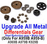 Wltoys A959B A959-B Upgrade All Metal Differentials Gear + Steel Reduction gear + Motor Gear
