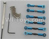 Wltoys A959B A959-B Upgrade Metal Connect buckle,Trolley(6pcs)-Blue Parts