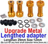 Wltoys A959B A959-B Upgrade Metal Lengthed adapter(4 set)-Lengthen 29mm-Yellow