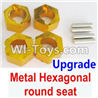 Wltoys A959 Upgrade Metal Hexagonal round seat(4pcs)(4pcs)-Yellow Parts,(Both for A959 A959B)