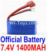Wltoys A969-B 7.4v 1400mah Battery with T-shape Plug