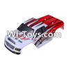 Wltoys A979-B Car canopy,Sheel cover-Red For Wltoys A979-B Rc Car Parts,High speed 1:18 Scale 4wd,2.4G A979-B rc racing car Parts,On Road Drift Racing Truck Car Parts