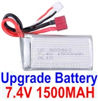 Wltoys A979-B Upgrade 7.4v 1500mah Battery with T-shape Plug For Wltoys A979-B Rc Car Parts,High speed 1:18 Scale 4wd,2.4G A979-B rc racing car Parts,On Road Drift Racing Truck Car Parts