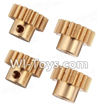 Wltoys K929 Copper motor Gear(4pcs)-0.7 Modulus