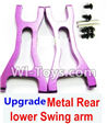 Wltoys K929 Upgrade Metal Rear lower Swing arm,Lower Suspension Arm(2pcs)-Purple