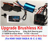 Wltoys 10428-C2 Upgrade Brushless Kit(Include 15kg Steering Servo + 5kg Shift Steering Servo + 1500W Brushless Motor + ESC + Receiver),No Transmitter,No motor gear,Use your own Official Transmitter and your own Official Motor Gear