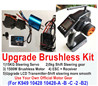 Wltoys 10428-C2 Upgrade Brushless Kit-(Include LCD Transmitter + 15kg Steering Servo + 5kg Shift Steering Servo + 1500W Brushless Motor + ESC + Receiver),No motor gear,Use your own Official Motor Gear