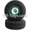 Wltoys 10428 Whole wheel unit(2pcs)-(Inlucde the Wheel Hub,Tire lether,Tire positioning ring)-(Diameter-110mm,Thickness-35mm,12mm hexagonal engagement) For Wltoys K949 RC Car Parts