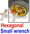 Wltoys 10428 Parts-Hexagonal small wrench(Can be used for M2, M2.5, M3, M4 nut specifications) For Wltoys K949 RC Car Parts,High speed 1:10 Scale 4wd,K949 Drift Racing Truck Car Parts