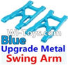 Wltoys 10428 Upgrade Parts-Upgrade Metal Swing Arm-Blue-2pcs-K949-09,Wltoys 10428 RC Car Parts,High speed 1:10 Scale 4wd,10428 Electric Power On Road Drift Racing Truck Car Parts