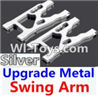 Wltoys 10428 Upgrade Parts-Upgrade Metal Swing Arm-Silver-2pcs-K949-09,Wltoys 10428 RC Car Parts,High speed 1:10 Scale 4wd,10428 Electric Power On Road Drift Racing Truck Car Parts