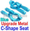 Wltoys 10428 Upgrade Parts-Upgrade Metal C-Shape Seat-Blue-2pcs,Wltoys 10428 RC Car Parts,High speed 1:10 Scale 4wd,10428 Electric Power On Road Drift Racing Truck Car Parts