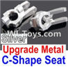 Wltoys 10428 Parts-10-04 Upgrade Metal C-Shape Seat-Silver-2pcs-K949-10,Wltoys 10428 RC Car Parts,High speed 1:10 Scale 4wd,10428 Electric Power On Road Drift Racing Truck Car Parts