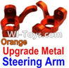 Wltoys 10428 Upgrade Parts-Upgrade Metal Steering arm-Orange-2pcs-K949-11,Wltoys 10428 RC Car Parts,High speed 1:10 Scale 4wd,10428 Electric Power On Road Drift Racing Truck Car Parts