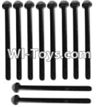 Wltoys 10428 Parts-A929-72 Pan head inner hexagon Screws-M3X21-Black zinc plated(10PCS)-K949-115,Wltoys 10428 RC Car Parts,High speed 1:10 Scale 4wd,10428 Electric Power On Road Drift Racing Truck Car Parts