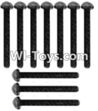 Wltoys 10428 Parts-A929-73 Pan head inner hexagon Screws-M3X14-Black zinc plated(10PCS)-K949-116,Wltoys 10428 RC Car Parts,High speed 1:10 Scale 4wd,10428 Electric Power On Road Drift Racing Truck Car Parts