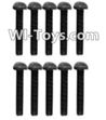 Wltoys 10428 Parts-A929-75 Pan head inner hexagon Screws-M3X10-Black zinc plated(10PCS)-K949-117,Wltoys 10428 RC Car Parts,High speed 1:10 Scale 4wd,10428 Electric Power On Road Drift Racing Truck Car Parts