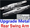 Wltoys 10428 Upgrade Parts-Upgrade Metal Rear Swing Arm-Silver-2pcs-K949-29,Wltoys 10428 RC Car Parts,High speed 1:10 Scale 4wd,10428 Electric Power On Road Drift Racing Truck Car Parts