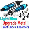 Wltoys 10428 Upgrade Parts-Upgrade Metal Front Shock Absorbers(2pcs)-Light Blue-K949-36,Wltoys 10428 RC Car Parts,High speed 1:10 Scale 4wd,10428 Electric Power On Road Drift Racing Truck Car Parts