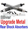 Wltoys 10428 Upgrade Parts-Upgrade Metal Rear Shock Absorbers(2pcs)-Silver-K949-37,Wltoys 10428 RC Car Parts,High speed 1:10 Scale 4wd,10428 Electric Power On Road Drift Racing Truck Car Parts