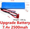 Wltoys 10428 Upgrade Battery Parts-7.4v 2500mah 25C battery with T-shape plug(Size-101.6X32.8X14.3MM)-(Weight-106.3g),Wltoys 10428 RC Car Parts,High speed 1:10 Scale 4wd,10428 Electric Power On Road Drift Racing Truck Car Parts